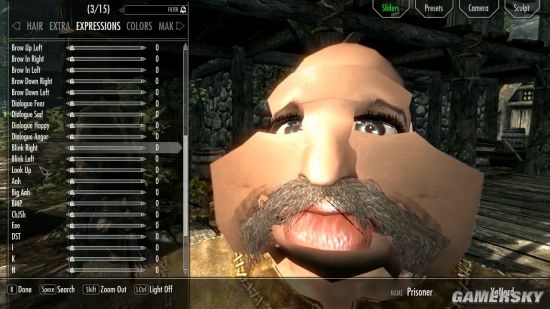 《上古卷轴5:天际》究极邪神捏脸 堪称王老菊附体